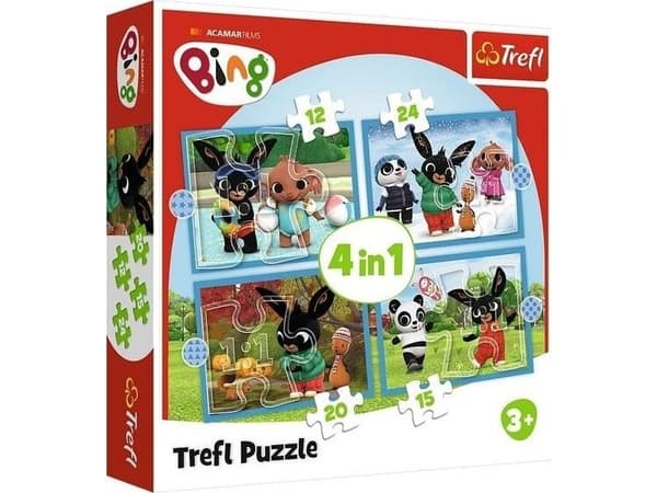 Trefl Pussel 4in1 Merry Bing - totalt 71 element