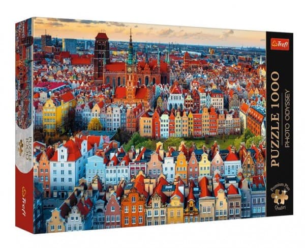 Trefl Puzzle 1000 elementtiä Premium Plus Quality Näkymä Gdańskista, Puola