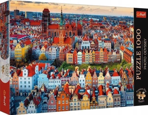 Trefl Puzzle 1000 elementtiä Premium Plus Quality Näkymä Gdańskista, Puola