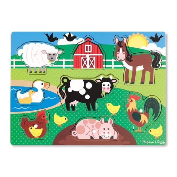 Melissa & Doug Puinen palapeli maatilan eläimet