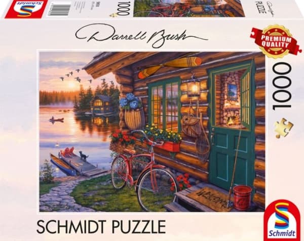 Schmidt Spiele Jigsaw Puzzle PQ 1000 DARREL BUSH Domek nad jeziorem G3