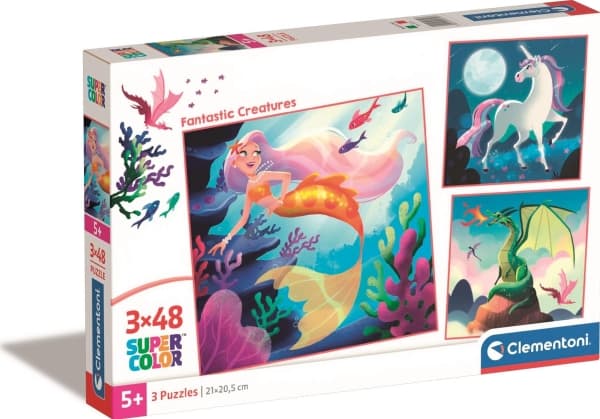 Puslespil Noli Fantastic Creatures, 3x48 brikker