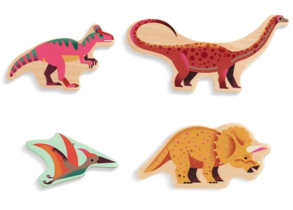 Träpussel Dino 22 Bitar med Motiv av Dinoaurier, Djeco