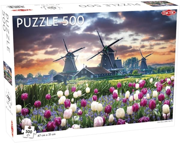 Tactic Puzzle Lovers Old Mills and Tulips 500 pcs puzzle