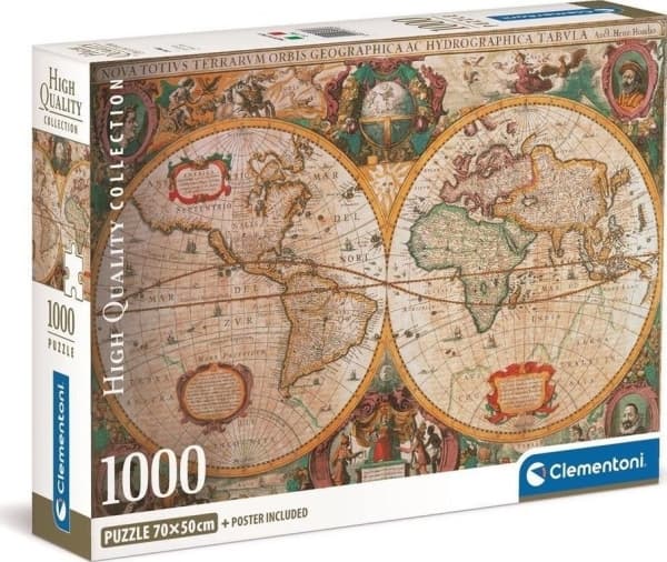 Clementoni Old map, 1000 stykker, Kart, 10 år