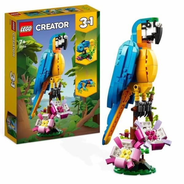 Rakennussetti Lego Creator 31136 Exotic parrot with frog and fish 3-in-1 253 Kappaletta