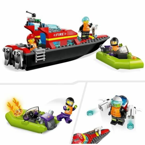 Rakennussetti Lego City 60373 The firefighters' rescue boat Monivärinen 144 Kappaletta
