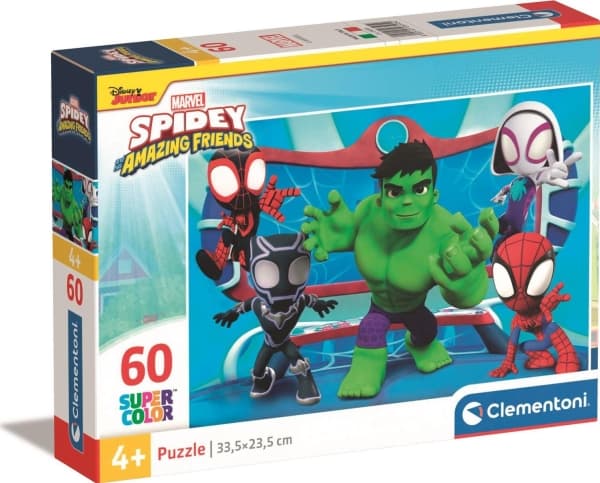 Clementoni Puslespill 60 stykker Super Color Spidey og superkompiser