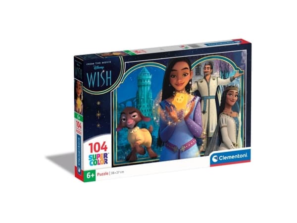 Clementoni Supercolor Disney Wish, 104 styck, Tecknade serier, 6 År
