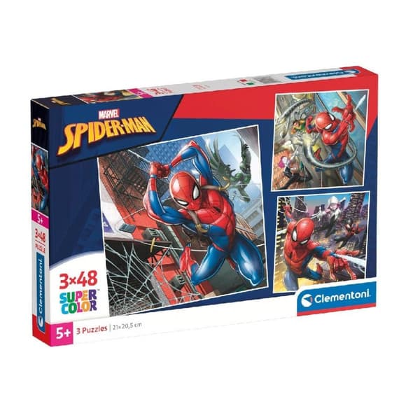 Clementoni Super Color 3-i-1 Pussel Spiderman 3x48 bitar