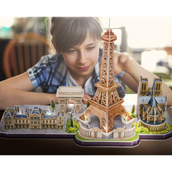 Cubic Fun 3D LED-puslespil Paris 115 brikker