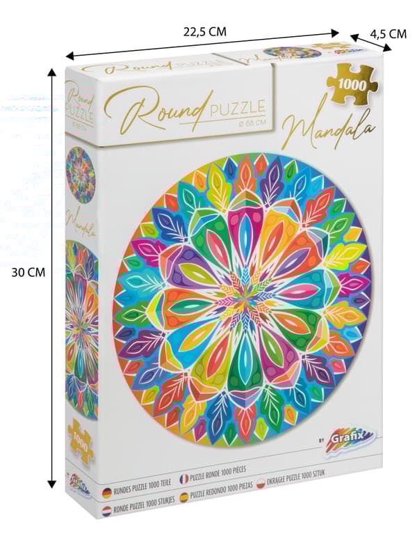 Grafix Mandala Runt Pussel 1000 bitar