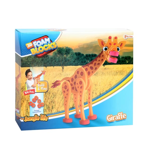 Toi-Toys 3D Puslespil Giraffe Junior 31,5 Cm Skum Orange 104 stykker