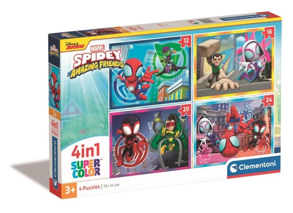 Clementoni 4 in 1 palapelit Spidey ja hänen hämmästyttävät ystävänsä