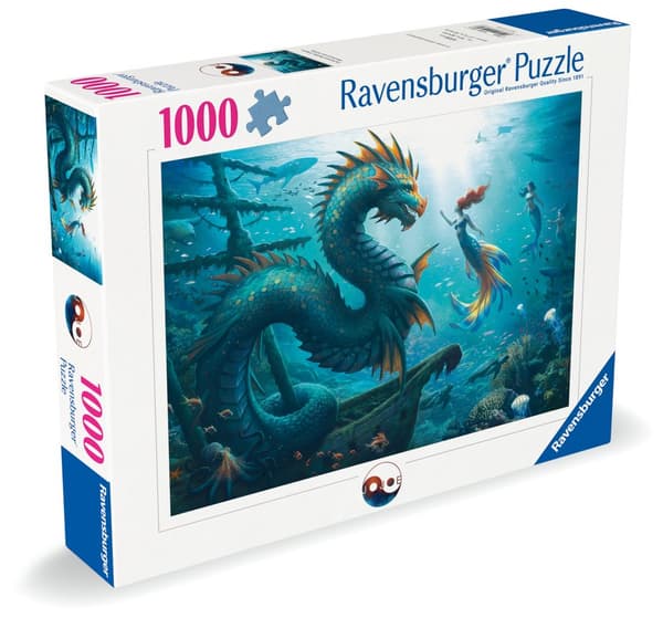 Enchanted Depths Dragon Mermaid Pussel 1000 bitar, Ravensburger