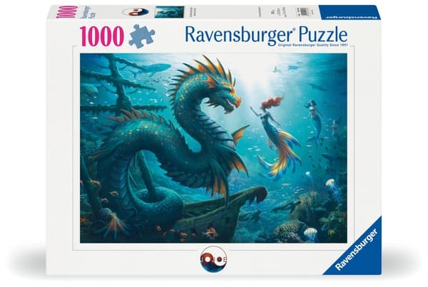 Enchanted Depths Dragon Mermaid Pussel 1000 bitar, Ravensburger