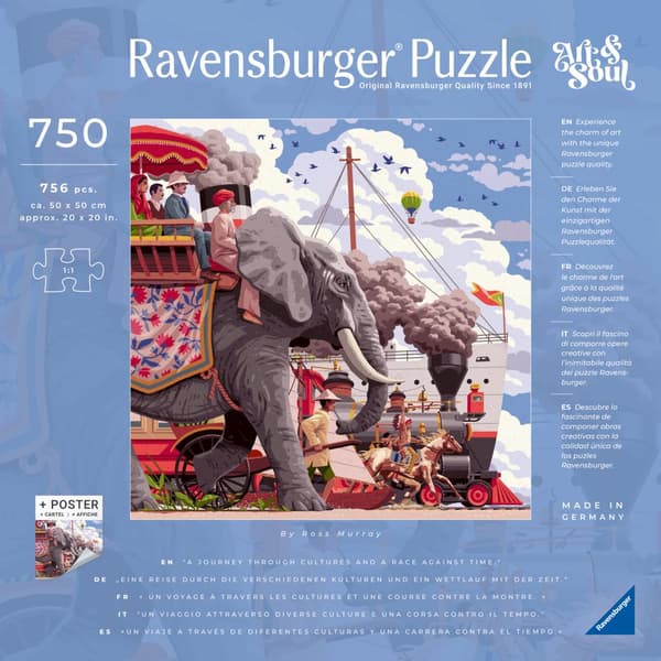 Art&Soul - Around the world in 80 days Pussel 750 bitar, Ravensburger