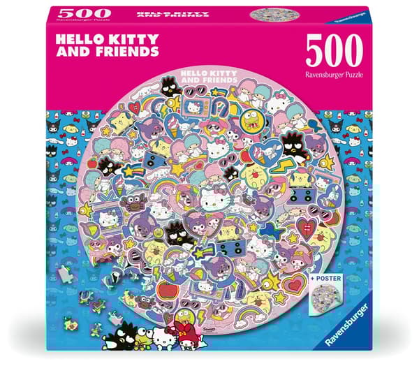 Hello Kitty Circular Puslespill  500 brikker, Ravensburger