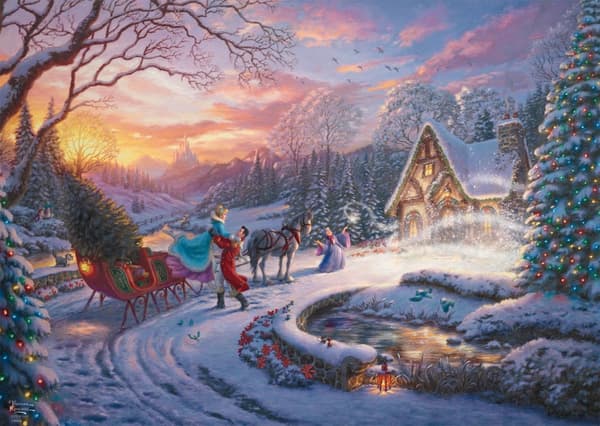 Puslespill Disney Cinderella Bringing Home for Christmas 1000 brikker Schmidt