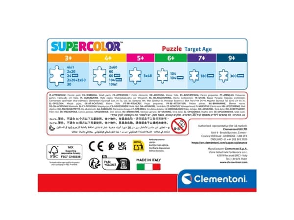 Clementoni Supercolor 26071, 60 stykker, Tegneserier, 4 år