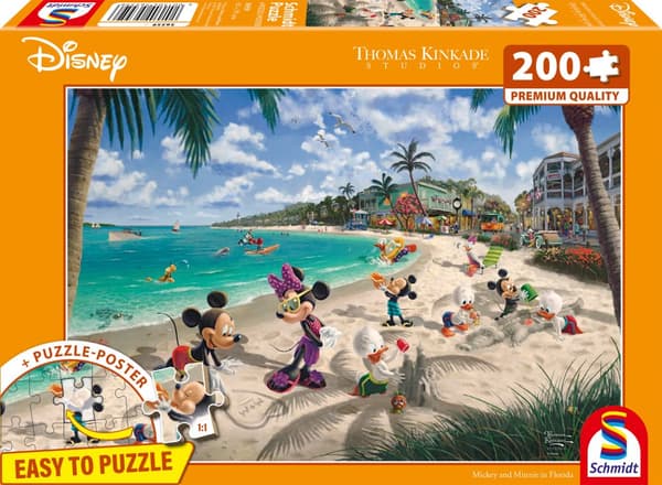 Pussel Disney Mickey & Minnie in Florida 200 bitar, Schmidt