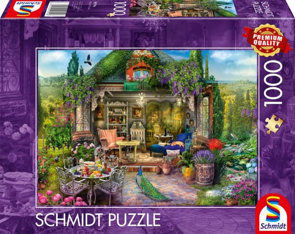 Puslespill A dream garden shed among the vineyards 1000 brikker, Schmidt
