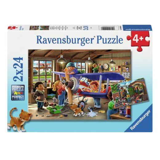 Ravensburger: Airplane & Train Repairs 2x24 Brikker