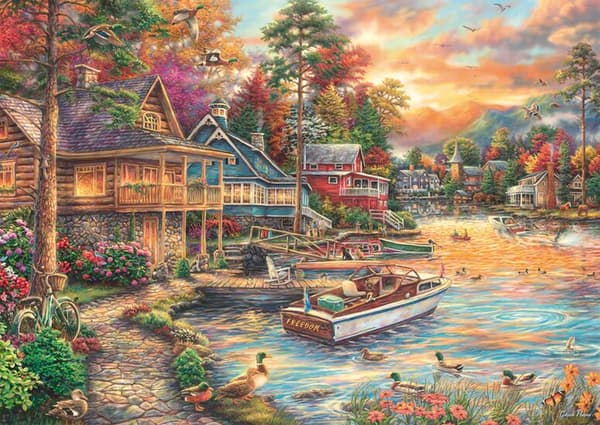 Pussel The golden glow of a shoreside evening 1000 bitar, Schmidt
