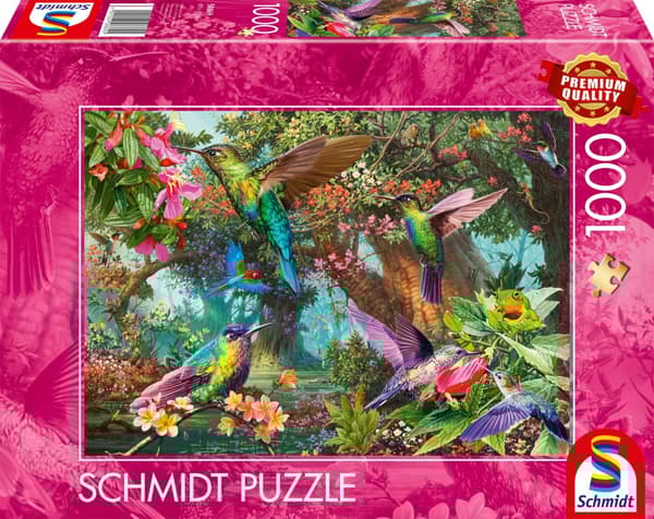 Pussel Hummingbirds in a burst of colour 1000 bitar Schmidt