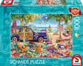 Miniatyrbilde 1 av 2: Puslespill A sunny break at the seaside 1000 brikker Schmidt