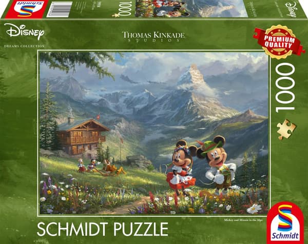 Pussel Disney Mickey & Minnie in the Alps 1000 bitar Schmidt