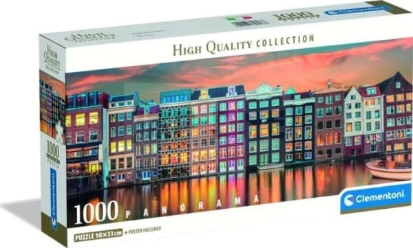 Clementoni Puzzle Panorama Bright Amsterdam 1000 stykker (39897)