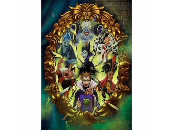 Clementoni Disney Villains, 1000 stykker, Tegneserier, 18 år