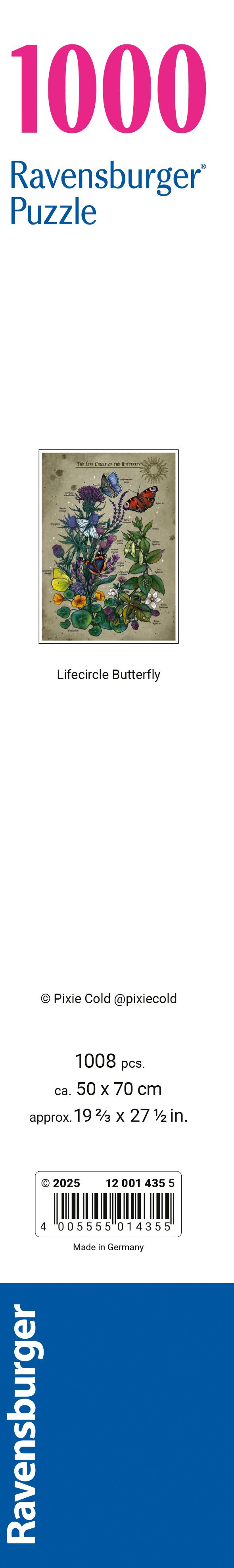Lifecircle Butterfly Pussel 1000 bitar, Ravensburger