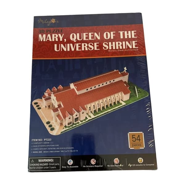 3D Puslespil CubicFun MARY QUEEN OF THE UNIVERSE SHRINE Multifarvet 54 Dele