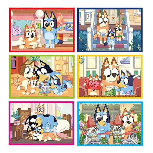 Bluey Pussel 6-bitar kuber Clementoni