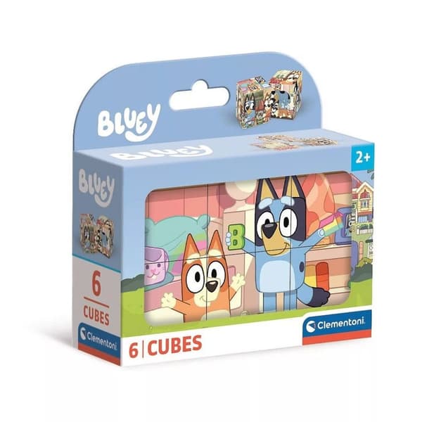 Bluey Pussel 6-bitar kuber Clementoni