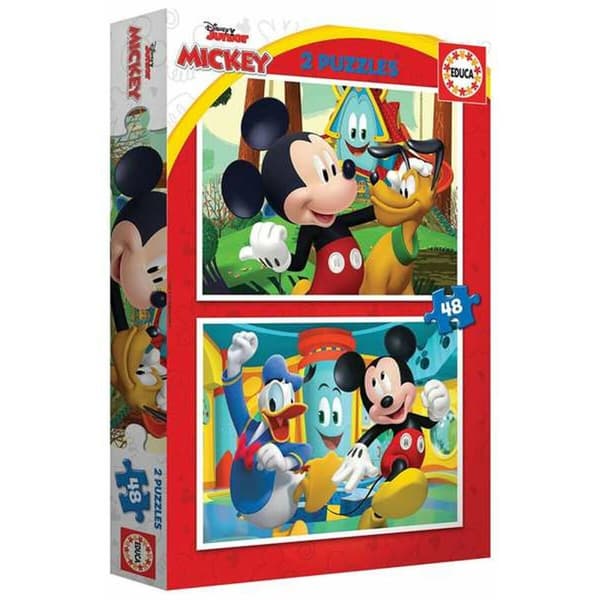 Puslespil Educa Mickey Mouse Fun House 2 x 48