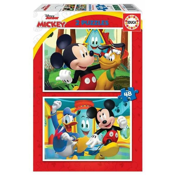 Pussel Educa Mickey Mouse Fun House 2 x 48