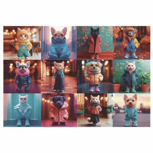 Pussel Educa 20219 Fashion Animals 200 Delar