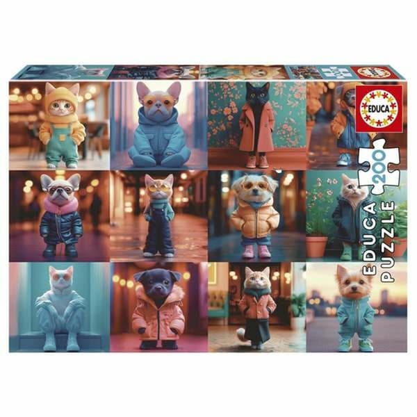 Pussel Educa 20219 Fashion Animals 200 Delar