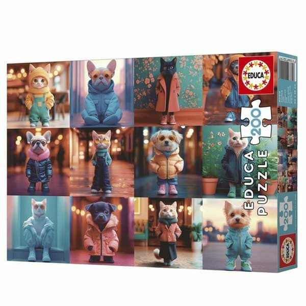 Pussel Educa 20219 Fashion Animals 200 Delar