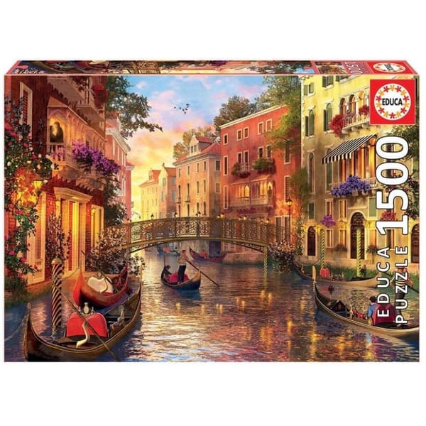 Educa Puslespil 1500 - Solnedgang i Venedig (80-17124)