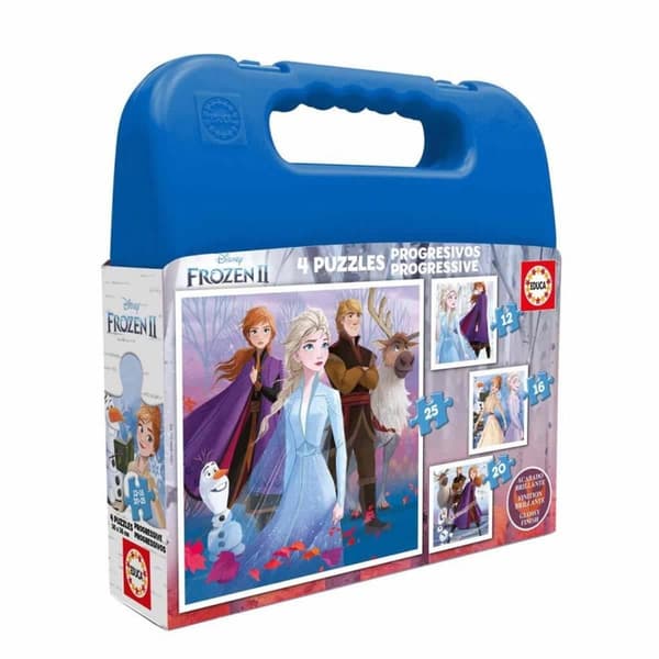 Educa Disney - 2, 4 i 1 - Kuffert - 12 dele - Frozen (018114)