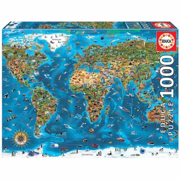 Educa Puslespill - 1000 brikker - Worlds Wonders (80-19022)