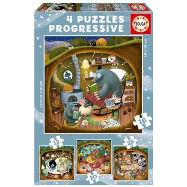 Educa Progressivt puslespil Forest Tales 12-16-20-25 brikker (80-19685)