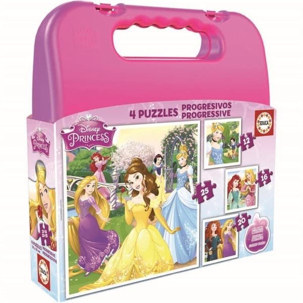 Educa Puslespil - 12-16-20-25 Disney Princess (80-16508)