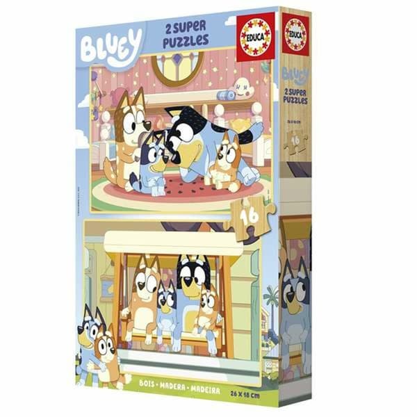 Sæt med 2 Puslespil Educa Bluey (2 enheder)