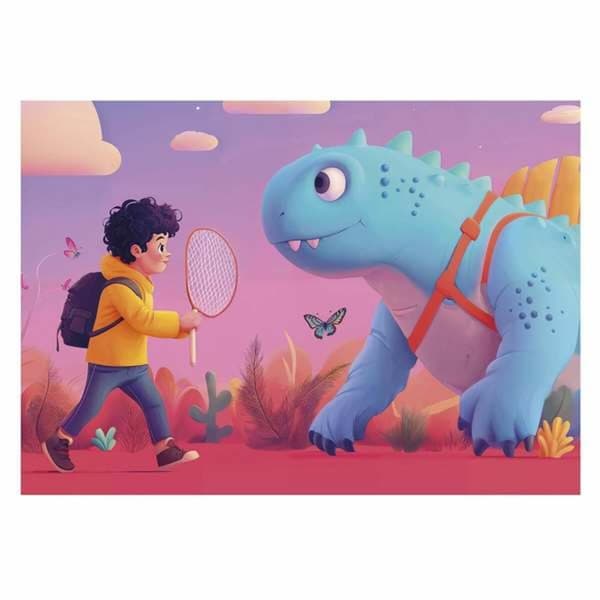 Sæt med 4 Puslespil Educa Friendly Dinosaurs