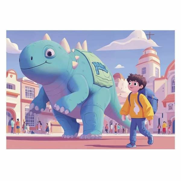 Sæt med 4 Puslespil Educa Friendly Dinosaurs
